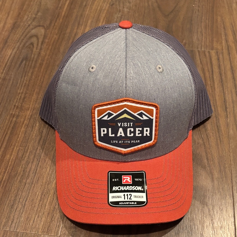 Richardson Gray and Orange Trucker Hat